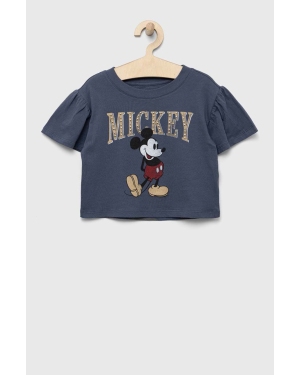 GAP t-shirt bawełniany dziecięcy x Disney kolor granatowy