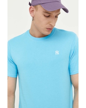 47brand t-shirt bawełniany MLB New York Yankees kolor niebieski z aplikacją