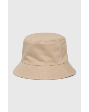 Calvin Klein kapelusz dwustronny bawełniany kolor beżowy bawełniany