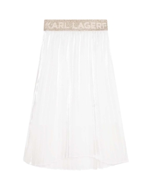 Karl Lagerfeld spódnica dziecięca kolor złoty midi rozkloszowana