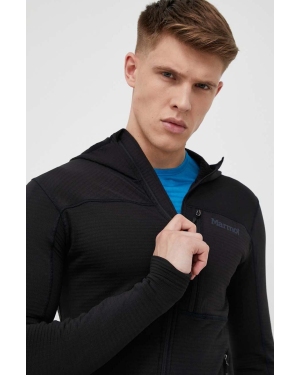 Marmot bluza sportowa Preon kolor czarny z kapturem gładka