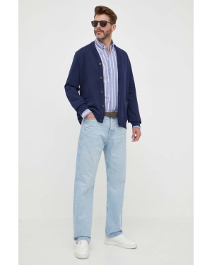 Polo Ralph Lauren bluza męska kolor granatowy gładka