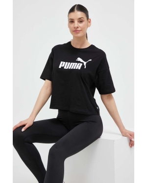 Puma t-shirt damski kolor czarny 586866