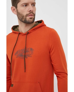 Viking bluza sportowa Panaka kolor pomarańczowy z kapturem z nadrukiem