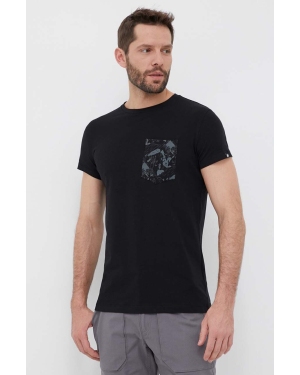 Mammut t-shirt Massone Pocket męski kolor czarny z nadrukiem