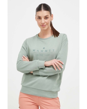Mammut bluza Core ML Logo damska kolor zielony z nadrukiem