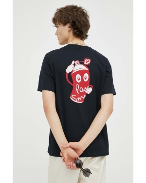 PS Paul Smith t-shirt bawełniany kolor granatowy z nadrukiem
