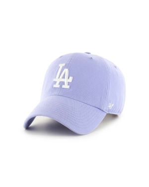 47brand czapka z daszkiem bawełniana MLB Los Angeles Dodgers kolor fioletowy z aplikacją B-RGW12GWS-LVB