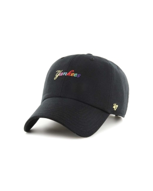 47brand czapka z daszkiem z domieszką wełny MLB New York Yankees kolor czarny z aplikacją