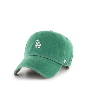 47brand czapka z daszkiem bawełniana MLB Los Angeles Dodgers kolor zielony z aplikacją