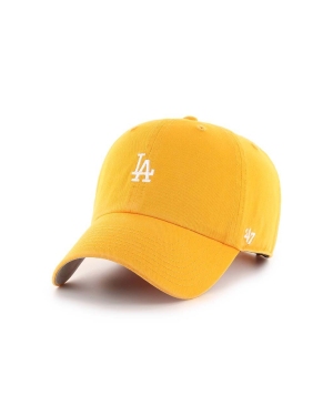 47brand czapka z daszkiem bawełniana MLB Los Angeles Dodgers kolor żółty z aplikacją