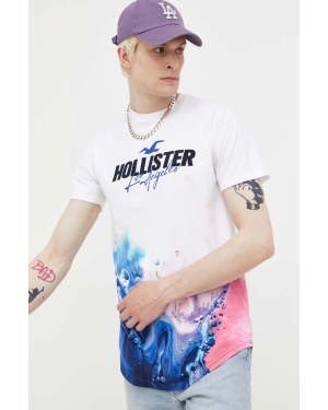 Hollister Co. t-shirt bawełniany wzorzysty