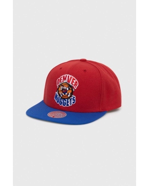 Mitchell&Ness czapka z daszkiem Denver Nuggets kolor czerwony wzorzysta
