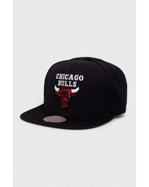Mitchell&Ness czapka z daszkiem z domieszką wełny Chicago Bulls kolor czarny z aplikacją