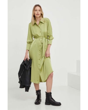 Answear Lab sukienka kolor zielony maxi prosta