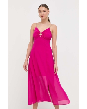 Morgan sukienka kolor różowy midi rozkloszowana