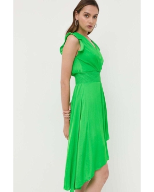 Morgan sukienka kolor zielony midi rozkloszowana
