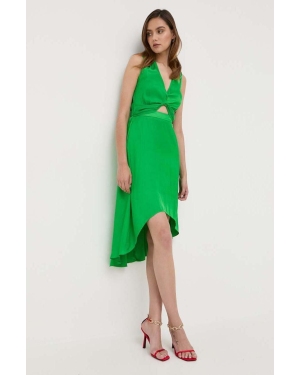 Morgan sukienka kolor zielony midi rozkloszowana