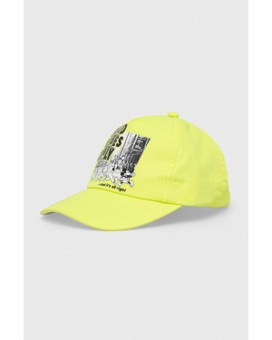 United Colors of Benetton czapka z daszkiem dziecięca x Disney kolor żółty wzorzysta