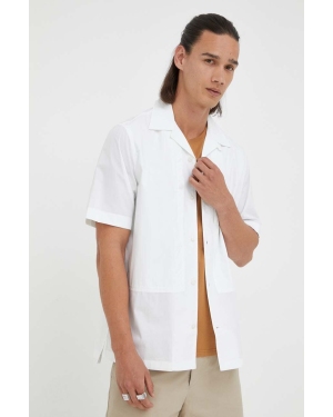 G-Star Raw koszula bawełniana męska kolor biały regular