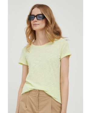 Sisley t-shirt damski kolor żółty