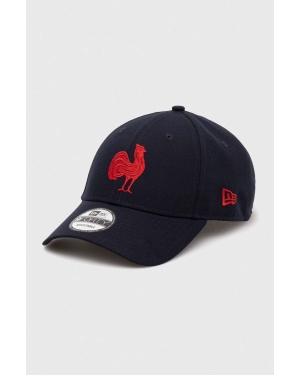 New Era czapka z daszkiem kolor granatowy z aplikacją FRENCH FEDERATION OF RUGBY