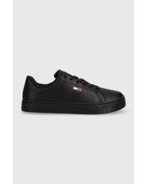 Tommy Jeans sneakersy skórzane COOL SNEAKER kolor czarny EN0EN02042