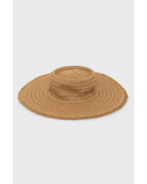 Abercrombie & Fitch kapelusz kolor beżowy