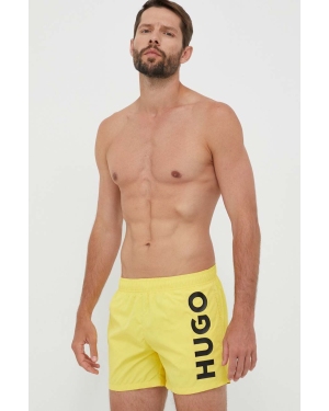 HUGO szorty kąpielowe kolor żółty