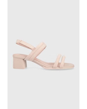 Camper sandały zamszowe Katie kolor różowy K201021.007