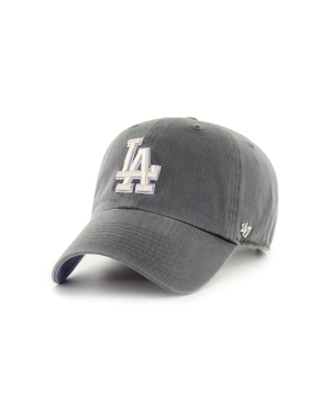 47brand czapka z daszkiem bawełniana MLB Los Angeles Dodgers kolor szary z aplikacją