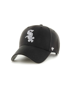 47brand czapka z domieszką wełny MLB Chicago White Sox kolor czarny z aplikacją