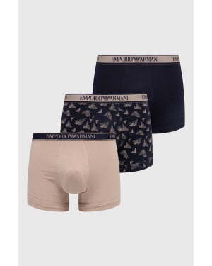 Emporio Armani Underwear bokserki 3-pack męskie kolor beżowy