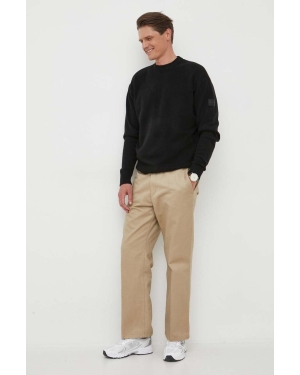 Calvin Klein sweter z domieszką wełny męski kolor czarny