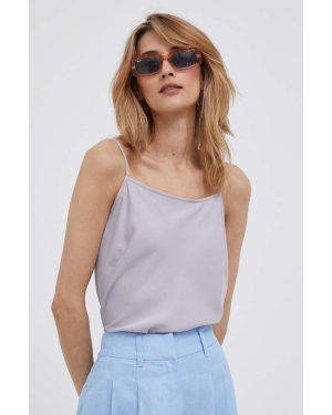 Calvin Klein bluzka kolor fioletowy