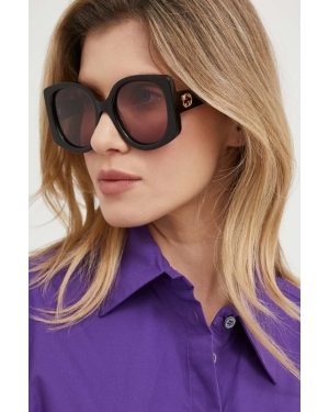 Gucci okulary przeciwsłoneczne damskie kolor brązowy