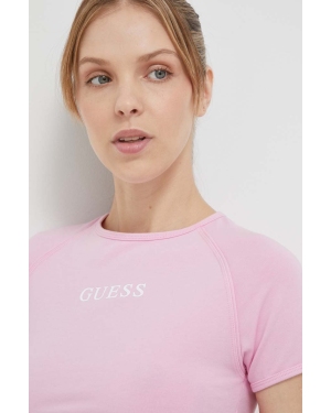 Guess t-shirt ALINE damski kolor różowy V3RP16 KABR0