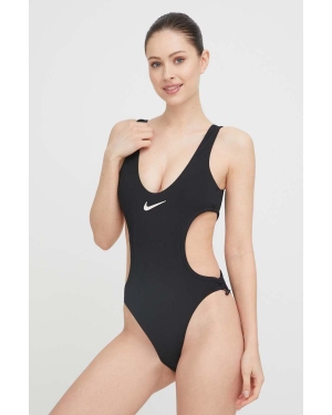 Nike jednoczęściowy strój kąpielowy Wild kolor czarny miękka miseczka
