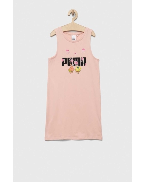 Puma sukienka dziecięca x SPONGEBOB kolor różowy mini prosta