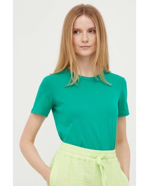 United Colors of Benetton t-shirt bawełniany kolor zielony