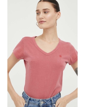 G-Star Raw t-shirt bawełniany kolor różowy