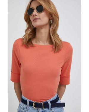 Lauren Ralph Lauren t-shirt damski kolor pomarańczowy