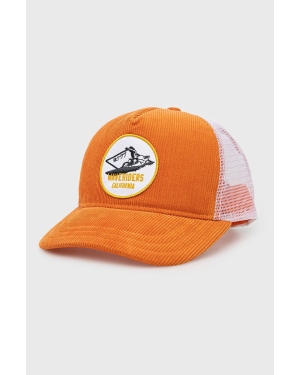 Superdry czapka kolor pomarańczowy z aplikacją