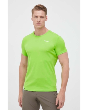 Salewa t-shirt sportowy Sporty B 4 Dry kolor zielony gładki