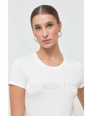 Patrizia Pepe t-shirt damski kolor biały