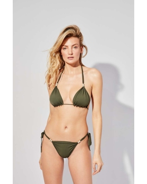 Praia Beachwear dwuczęściowy strój kąpielowy SURVIVOR II kolor zielony miękka miseczka