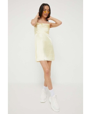 Hollister Co. sukienka kolor żółty mini prosta