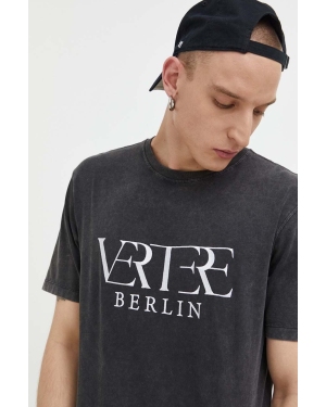 Vertere Berlin t-shirt bawełniany kolor czarny melanżowy
