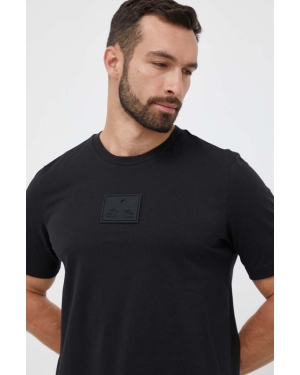 adidas t-shirt bawełniany kolor czarny z aplikacją