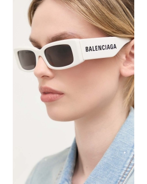 Balenciaga okulary przeciwsłoneczne damskie kolor biały